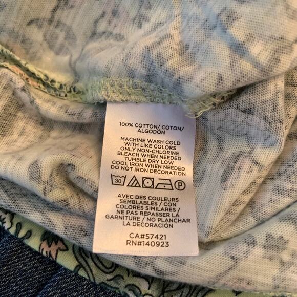 NWT LOFT Green Floral Short Sleeve Cotton Crewneck Tee - SIZE XS - Picture 9 of 10